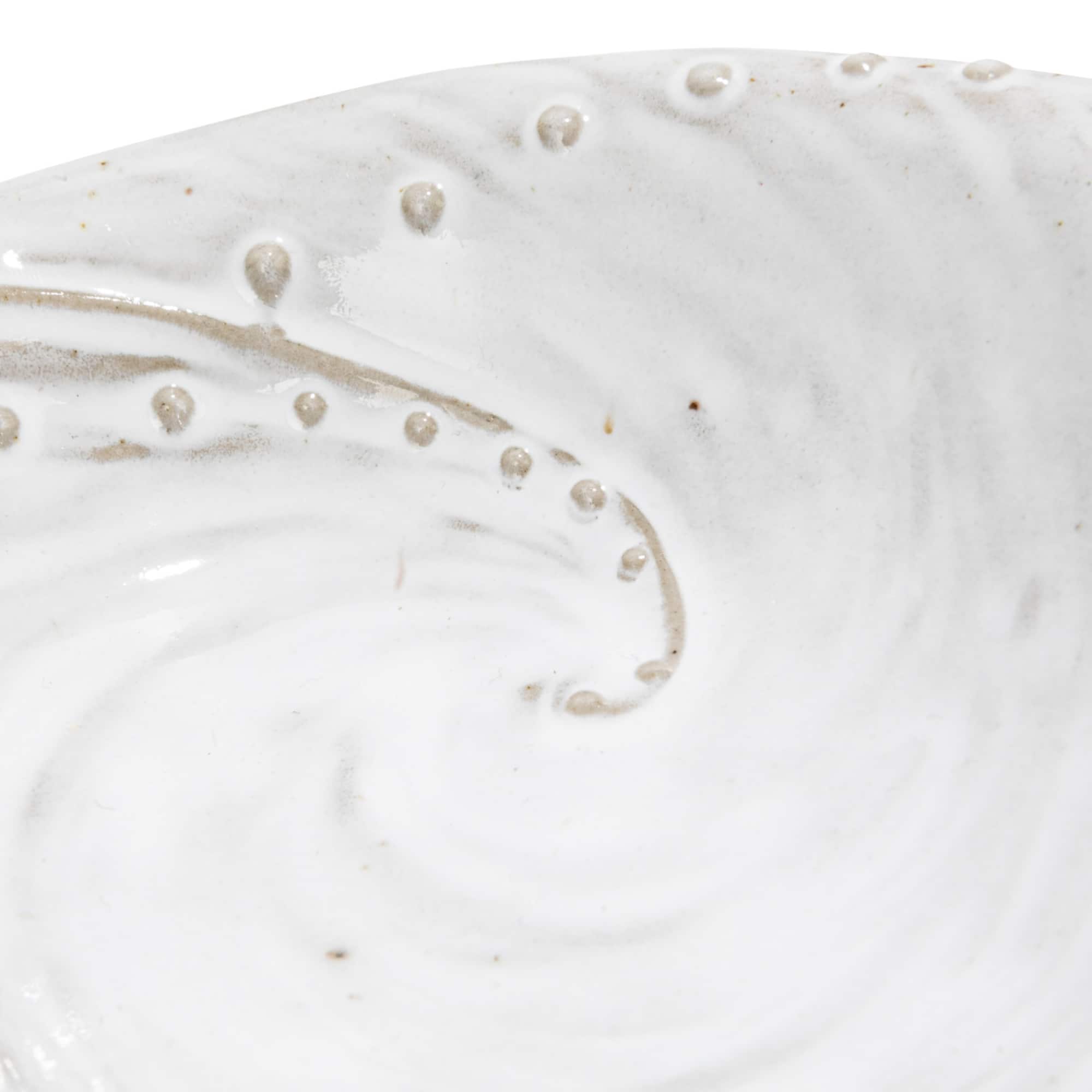 Hello Honey® 6.25" White Abalone Shell Stoneware Plates, 6ct.